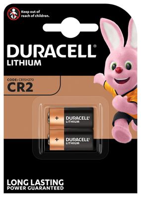 2x Duracell Photobatterie CR2 Ultra Lithium 3V / 850mAh