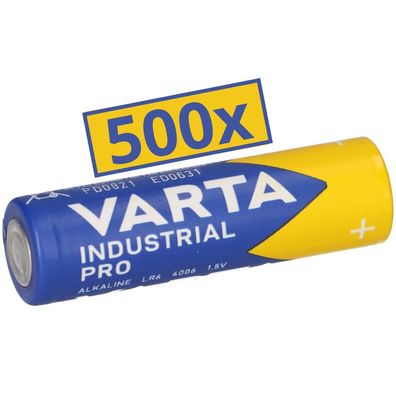 500x Mignon AA LR6 - Batterie Alkaline VARTA Industrial 4006 1,5V 2950 mAh