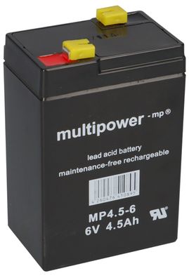 Multipower Blei-Akku MP4,5-6 Pb 6V 4,5Ah Faston 4,8