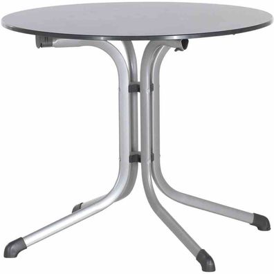 3135-50 Bouelvard-Klapptisch vivodur, Ø 85 cm graphit Stahlgestell graphit,