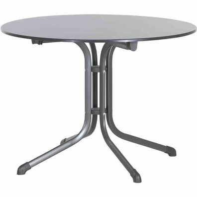 3145-55 Bouelvard-Klapptisch vivodur, Ø 100 cm, eisengrau Stahlgestell eisengrau,
