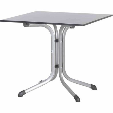3130-50 Bouelvard-Klapptisch vivodur, 80x80 cm graphit Stahlgestell graphit,