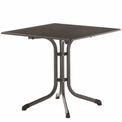 3130-55 Bouelvard-Klapptisch vivodur, 80x80 cm, eisengrau Stahlgestell eisengrau,