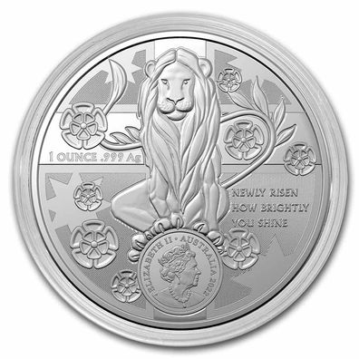 Royal Australien Mint Coat of Arms 2022 1 oz 999 Silbermünze Zweite Ausgabe