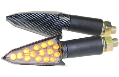 Motorrad LED Blinker Lynx carbon getönt