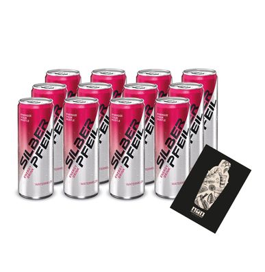 Silberpfeil 12er Set Energy Drink Watermelon Wassermelone 12x 0,25L inkl. Pfand