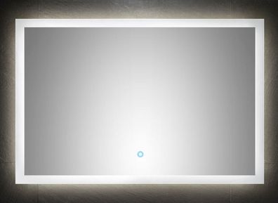 Badspiegel 90x60 cm, LED Beleuchtung, Touch Bedienung, Wandspiegel