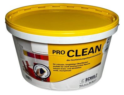 10l Schulz Pro Clean Mix Innenfarbe Weiß Wandanstrich Deckenbeschichtung Basis C