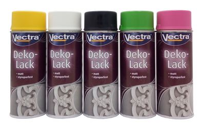 Vectra® Dekolack matt Lackspray 400ml Farbspray Decklack Sprühdose Spraydose