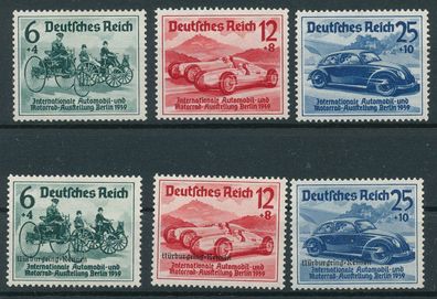 Auswahl: Dt. Reich Nr. 686/88 & 695/97, einwandfrei postfrisch, siehe Bilder.