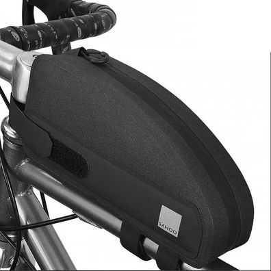 Fahrradrahmen Fahrradtasche mit Reißverschluss 1L schwarz