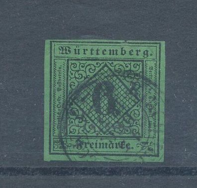 Württemberg Nr. 3 , sauber gestempelt, s. Bild.