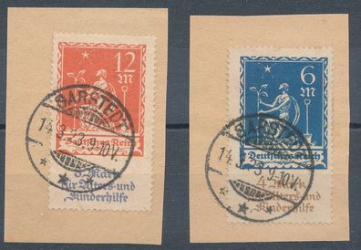 Dt. Reich, Nr. 233/34, super gestempelt, Briefstücke, siehe Bild.