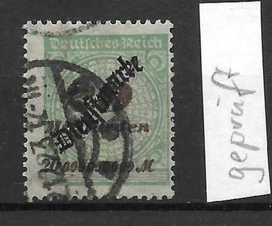 Dt. Reich Dienstmarken Nr. 87, Infla geprüft, sauber gestempelt, siehe Bilder.