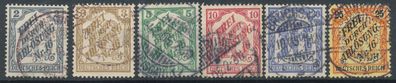 Dt. Reich Dienstmarken Nr. 9/14, sauber gestempelt, siehe Bild. (1)