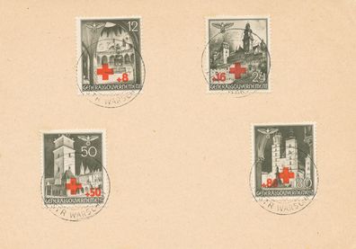 Generalgouvernement Nr. 52/55, sauber gestempelt, auf Postkarte, siehe Bilder.