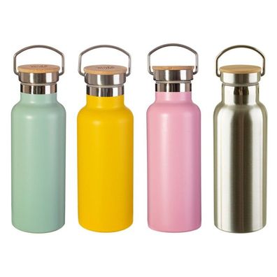 Edelstahl Isolierflasche Trinkflasche Sass & Belle 500ml Gelb Grün Pink Henkel