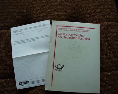 Die Postwertzeichen der Deutschen Post 1984 (DDR), postfrisch, siehe Bild.