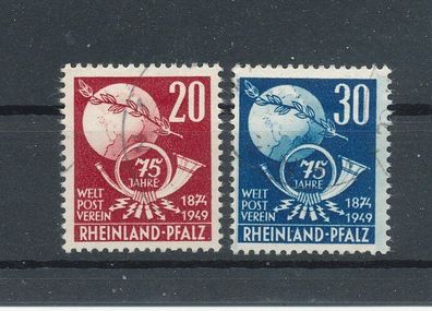 Fr-Zone Rheinland Pfalz Nr. 51/52, sauber gestempelt siehe Bild