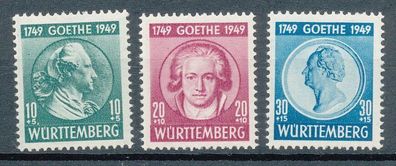 Württemberg Nr. 44/46, einwandfrei postfrisch, siehe Bild.