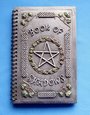 Buch der Schatten Pentagramm klein Polyresin Tagebuch Hexenbuch Schreibbuch