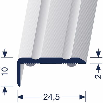 MEGA Winkelprofil 236-SK selbstklebend Aluminium silber F4 1 lfm