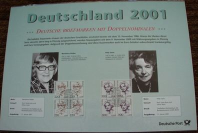 Sonderausgaben Bund Freimarken DM/ Euro, Jahr 2001, siehe Bilder