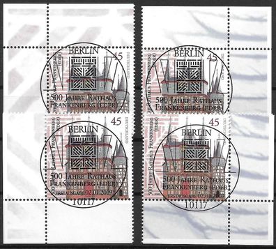 Bund Nr. 2718, Ecke 1,2,3,4, SST. Berlin, siehe Bild.