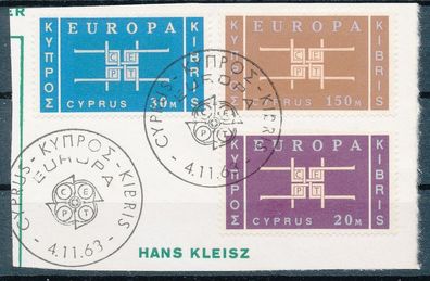 Europa Zypern. Nr. 225/27, sauber gestempelt auf Papier, siehe Bild.