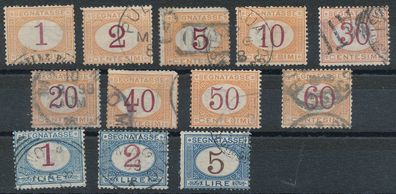 Italien - Portomarken, aus Nr. 3/13, sauber gestempelt, siehe Bild.