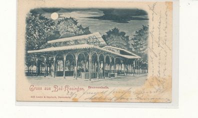 Lithokarte, Gruß aus Bad Kissingen, gelaufen 1899 nach Nidda, siehe Bild. (5)