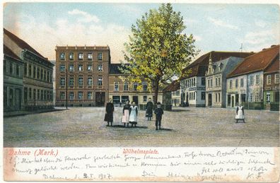Ansichtskarte Dahme-Markt-Wilhelmsplatz, gelaufen, siehe Bild.