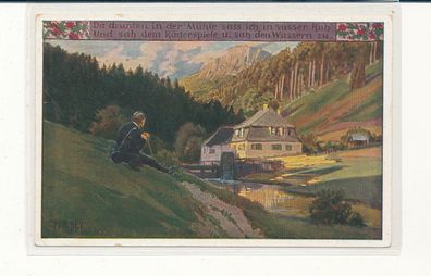Bildpostkarte, Da drunten in der Mühle, nicht gelaufen, siehe Bild. (100)