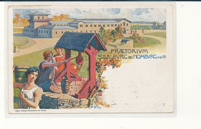 Bildpostkarte, Saalburg, gelaufen 1901 nach Nidda, siehe Bild. (103)