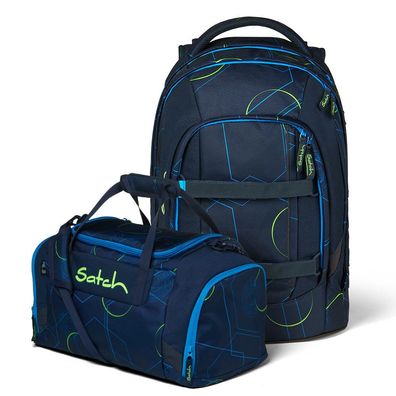 satch Set aus pack + Sporttasche, Blue Tech, Mädchen & Jungen