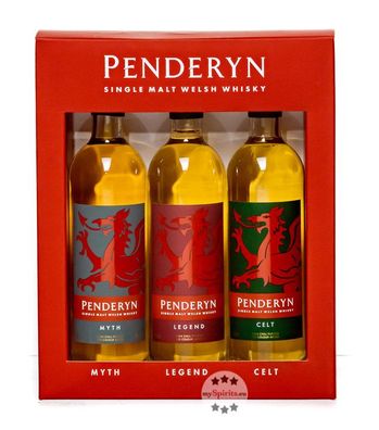 Penderyn Whisky Set Dragon Range (41 % Vol., 0,6 Liter) (41 % Vol., hide)