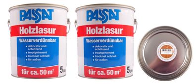 Passat Holzlasur 10 Liter Teak Lasur Holzschutz schnelltrocknend Holzfarbe außen