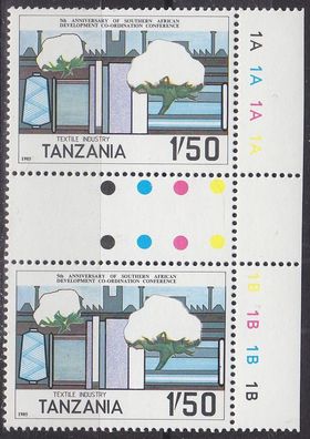 Tansania Tanzania [1985] MiNr 0254 ( * */ mnh ) [02] 3er Farbampel