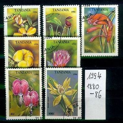 Tansania Tanzania [1994] MiNr 1880-86 ( O/ used ) Blumen