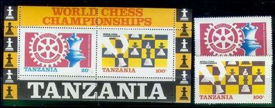 Tansania Tanzania [1986] MiNr 0313-14 Block 54 ( * */ mnh ) Schach