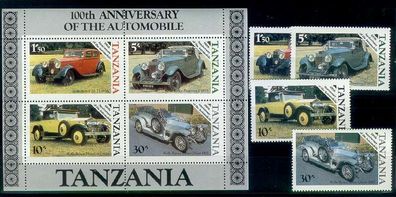 Tansania Tanzania [1986] MiNr 0309-12 Block 53 ( * */ mnh ) Auto