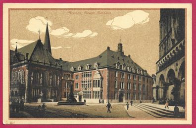Postkarte Bremen Neues Rathaus, nicht gelaufen, siehe Bild.