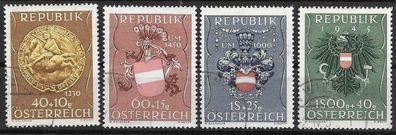 Österreich Nr. 937/40, gestempelt, siehe Bild.