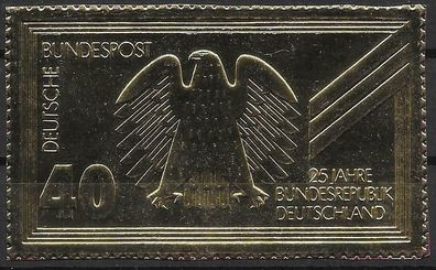 Bund Goldmarke zum 25. Jahrestag, postfrisch, siehe Bild.