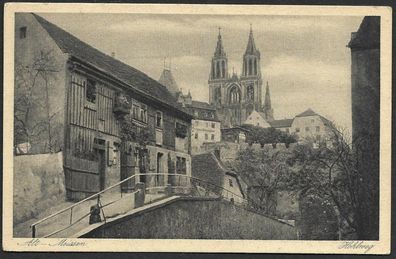 Postkarte Alt Meissen, Hohlweg, nicht gelaufen, siehe Bild.