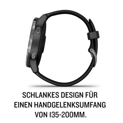 Garmin Gesundheits Smartwatch vivoactive 4 Schwarz/ Schiefergrau, 45mm
