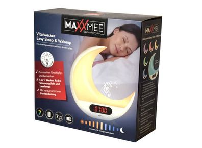 LED Wecker Sleep & Wakeup Light Digital Licht Touch FB Radio Uhr Maxxmee NEU