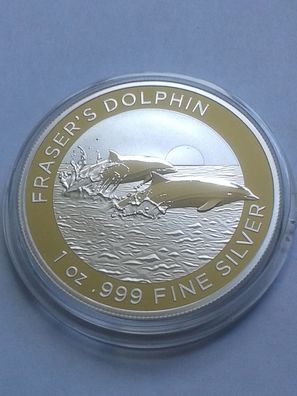 1$ Dollar 2021 Australien Dolphin Fraser´s Dolphin Delphin 1 Unze 999er Silber RAM