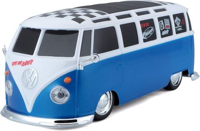 Maisto Tech 81529 - Ferngesteuertes Auto VW Van Samba (blau/ weiß, Maßstab 1:24)
