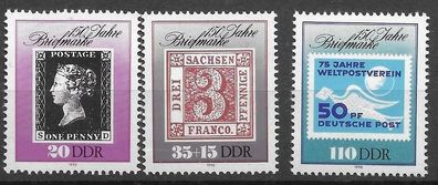 DDR Nr. 3329/31, postfrisch, siehe Bild.